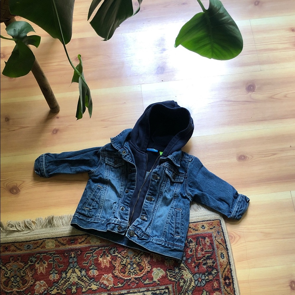 greendog Blue Denim Jacket with Navy Hood